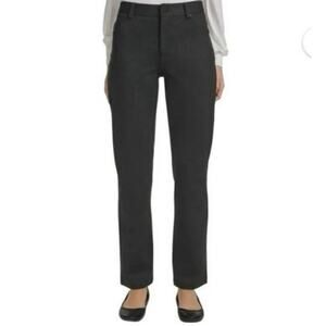 NEW DKNY JEANS Straight Leg Pants Charcoal Gray Small Business Casual Stretch
